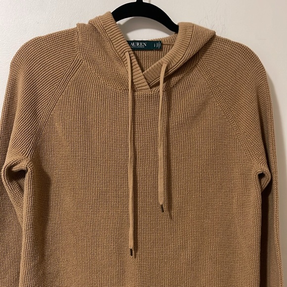 ☀️Sale☀️ Ralph Lauren tan hooded sweater size small - Picture 3 of 7